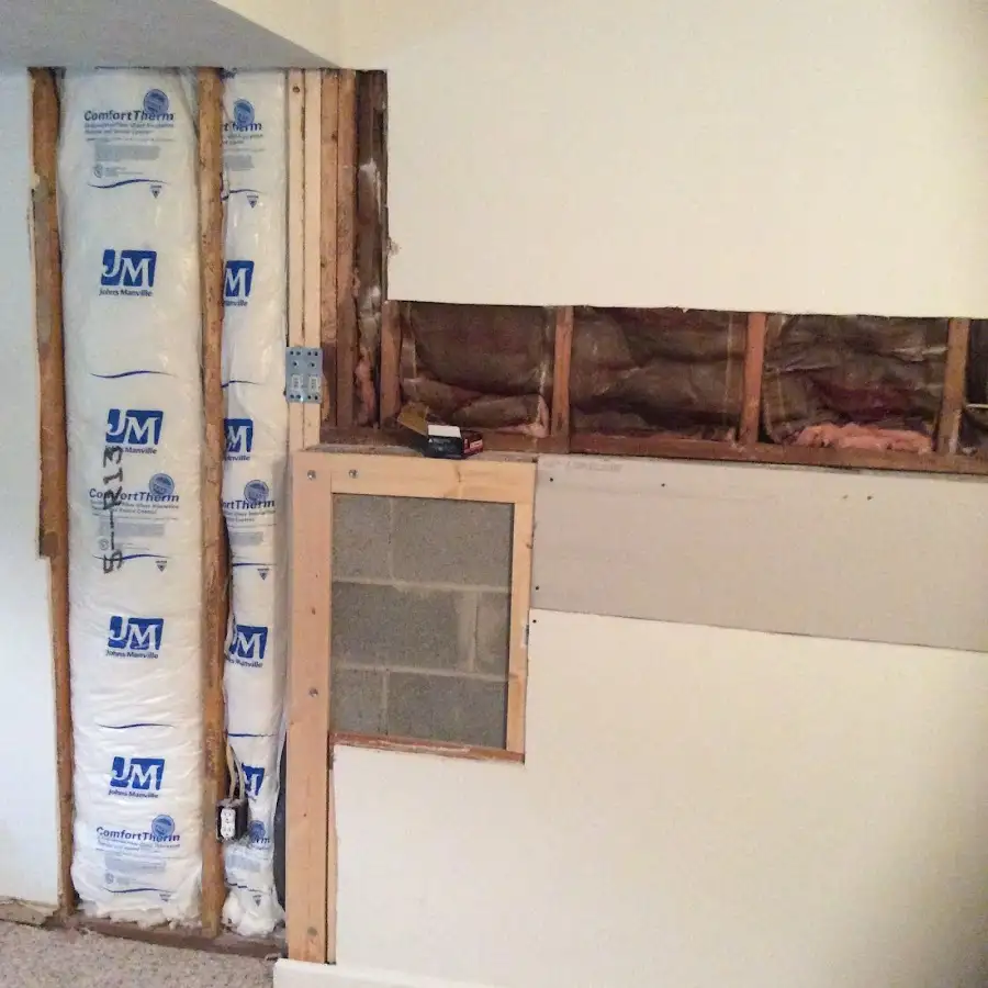 Wall insulation replacement during Contents Cleaning & Restoration in Church Hill